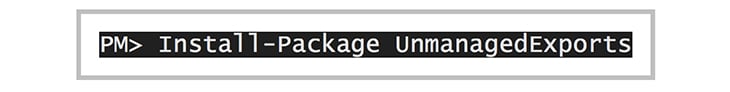 Install UnmanagedExports to Library