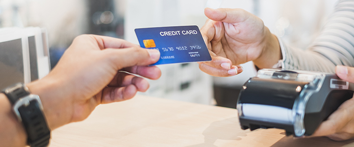 money transaction with credit card