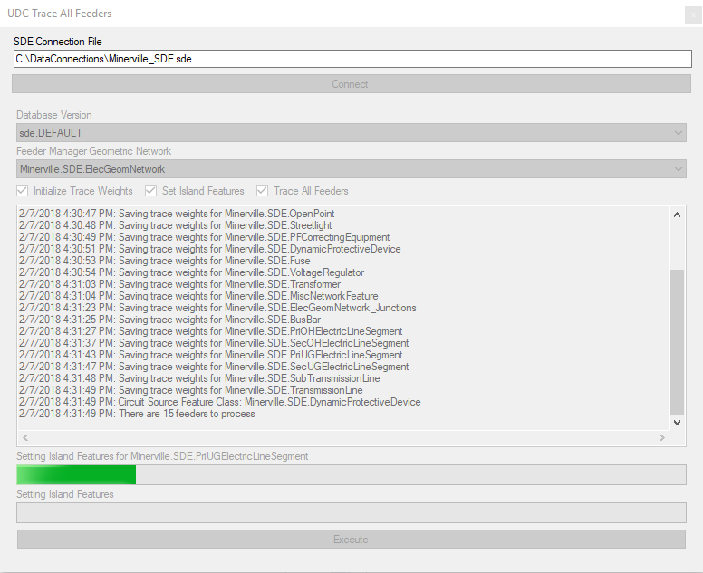 UDC tool - setting island features