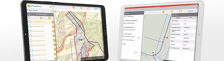 Digital Utility Gas Compliance streamlines field data collection Digital Utility Gas Compliance field data collection view on iPads
