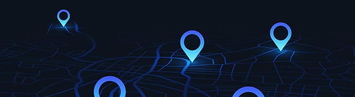 The key value of the Unified Enterprise GIS Roadmap solution GPS points on map